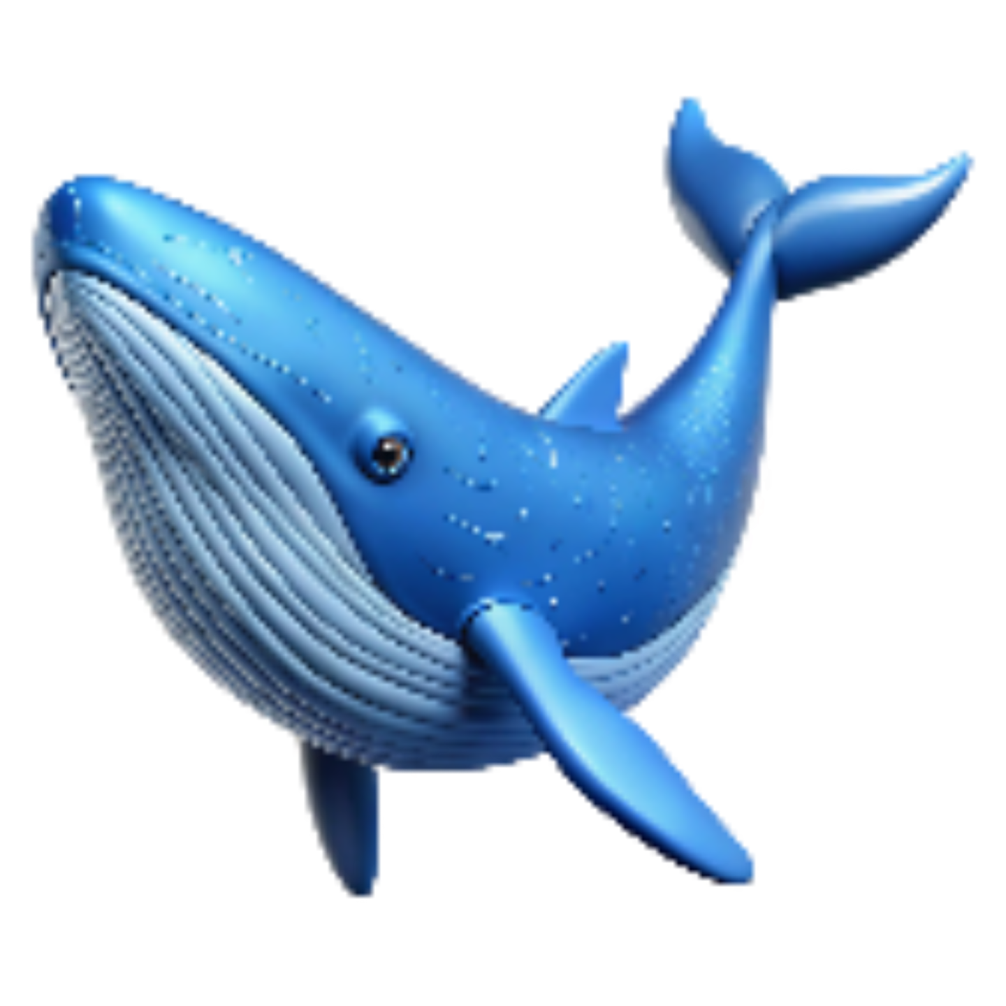 a blue whale floating in the air