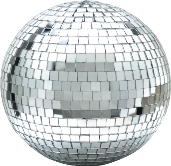 a disco ball on a white background