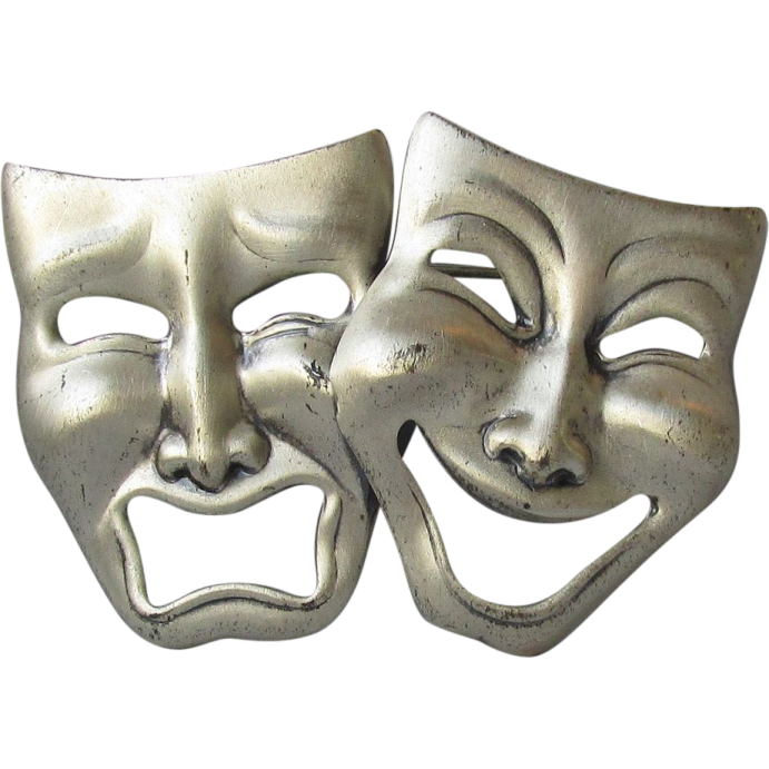 a pair of comedy masks