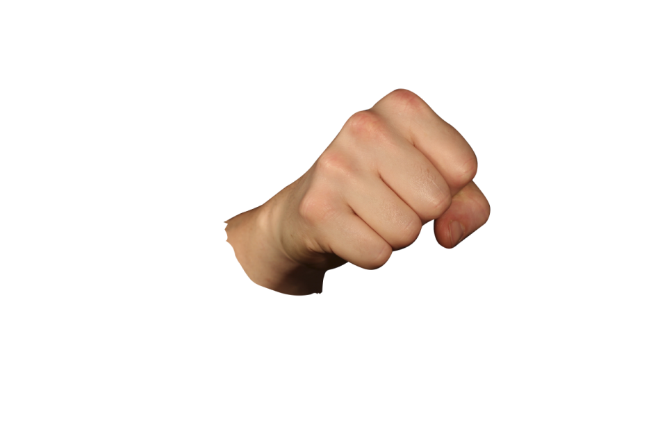 a hand with a fist in the middle of it