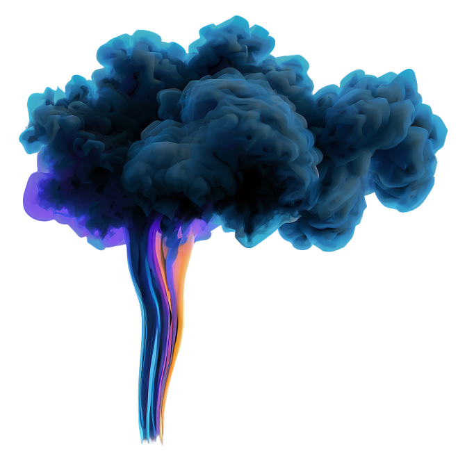 a black cloud of smoke