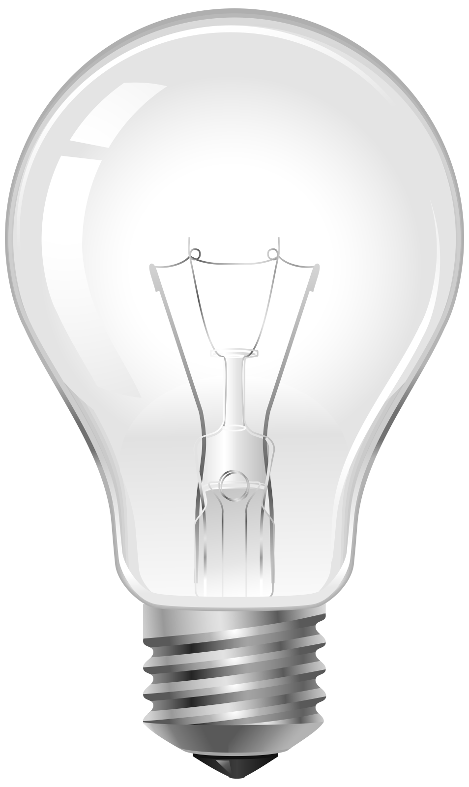 a light bulb on a white background