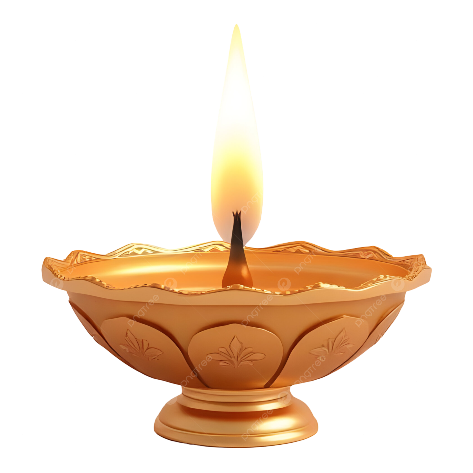 a lit candle on a white background