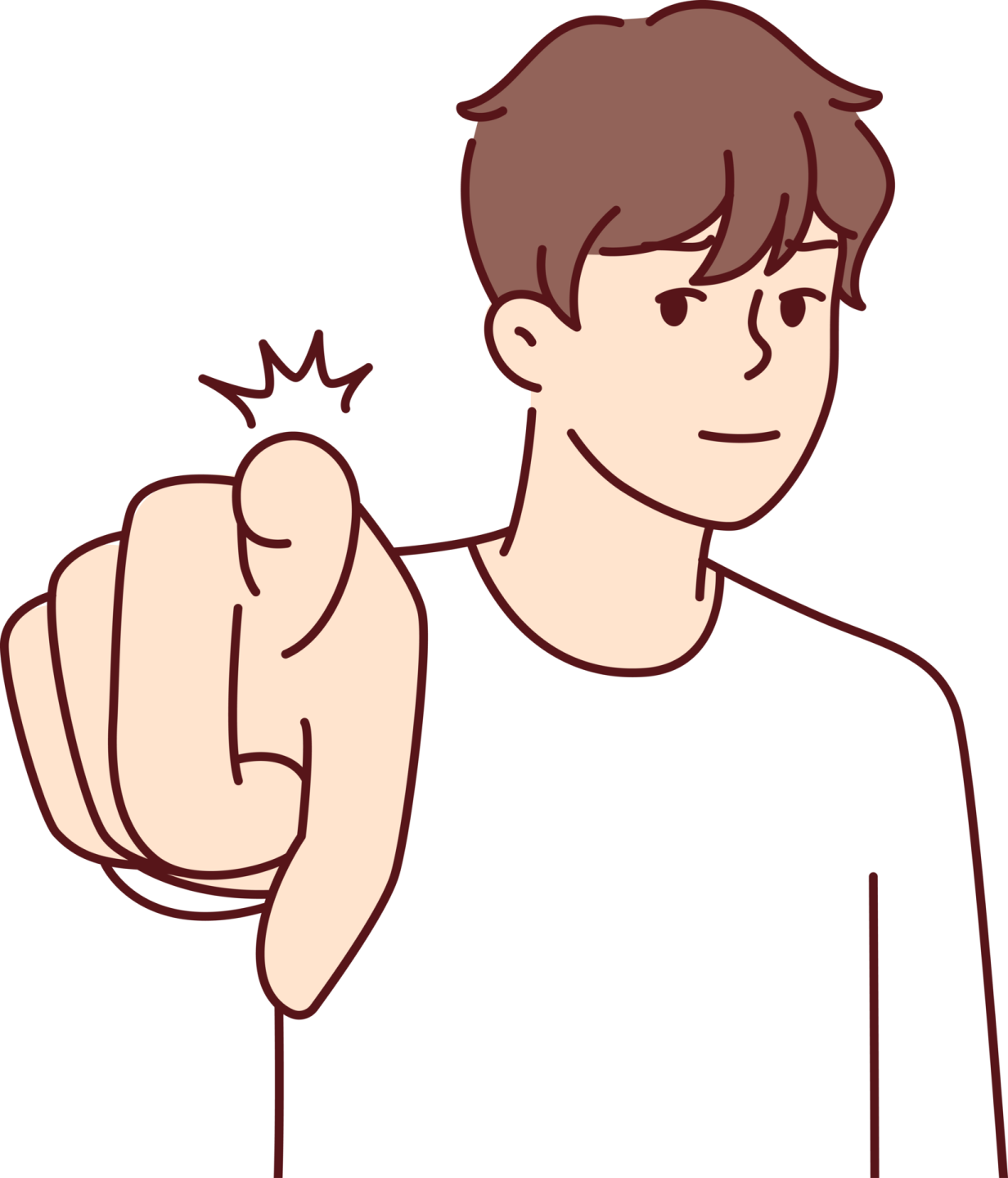 a man pointing his finger at the camera