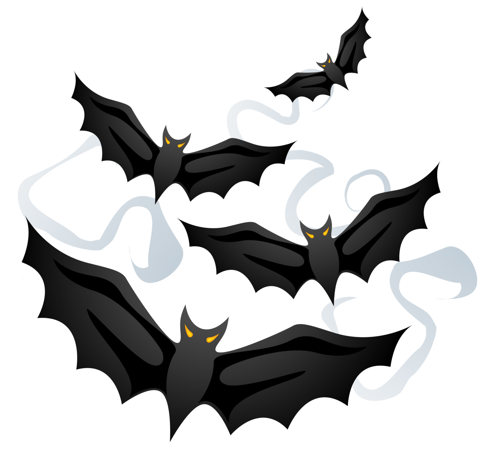 a group of bats flying in the air