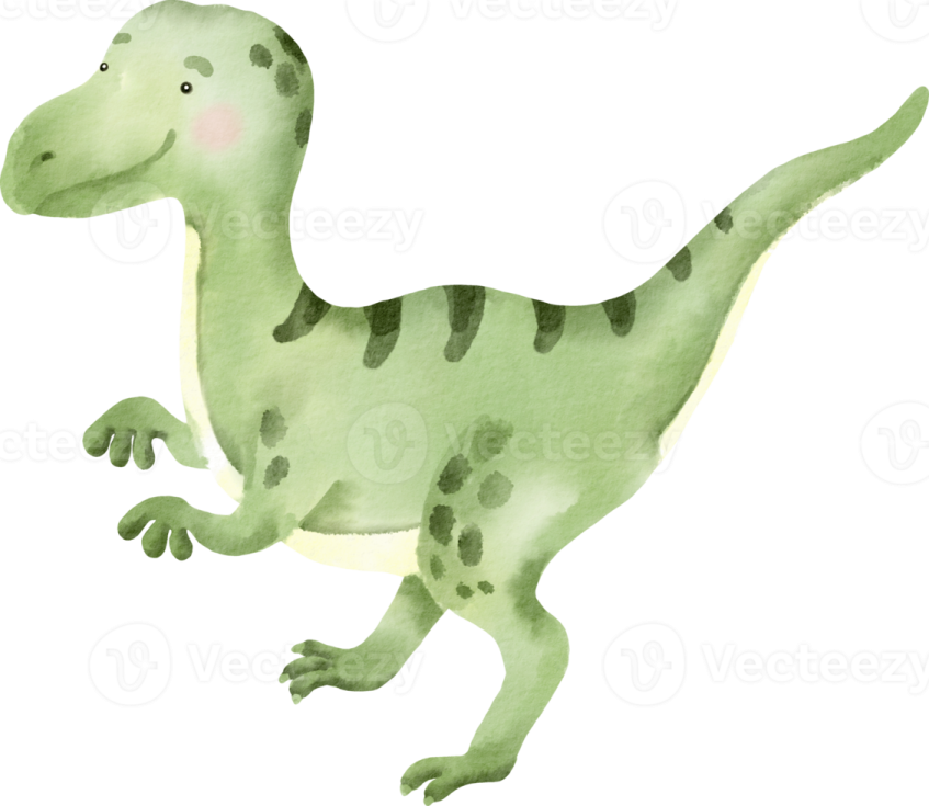 a watercolor drawing of a dinosaur