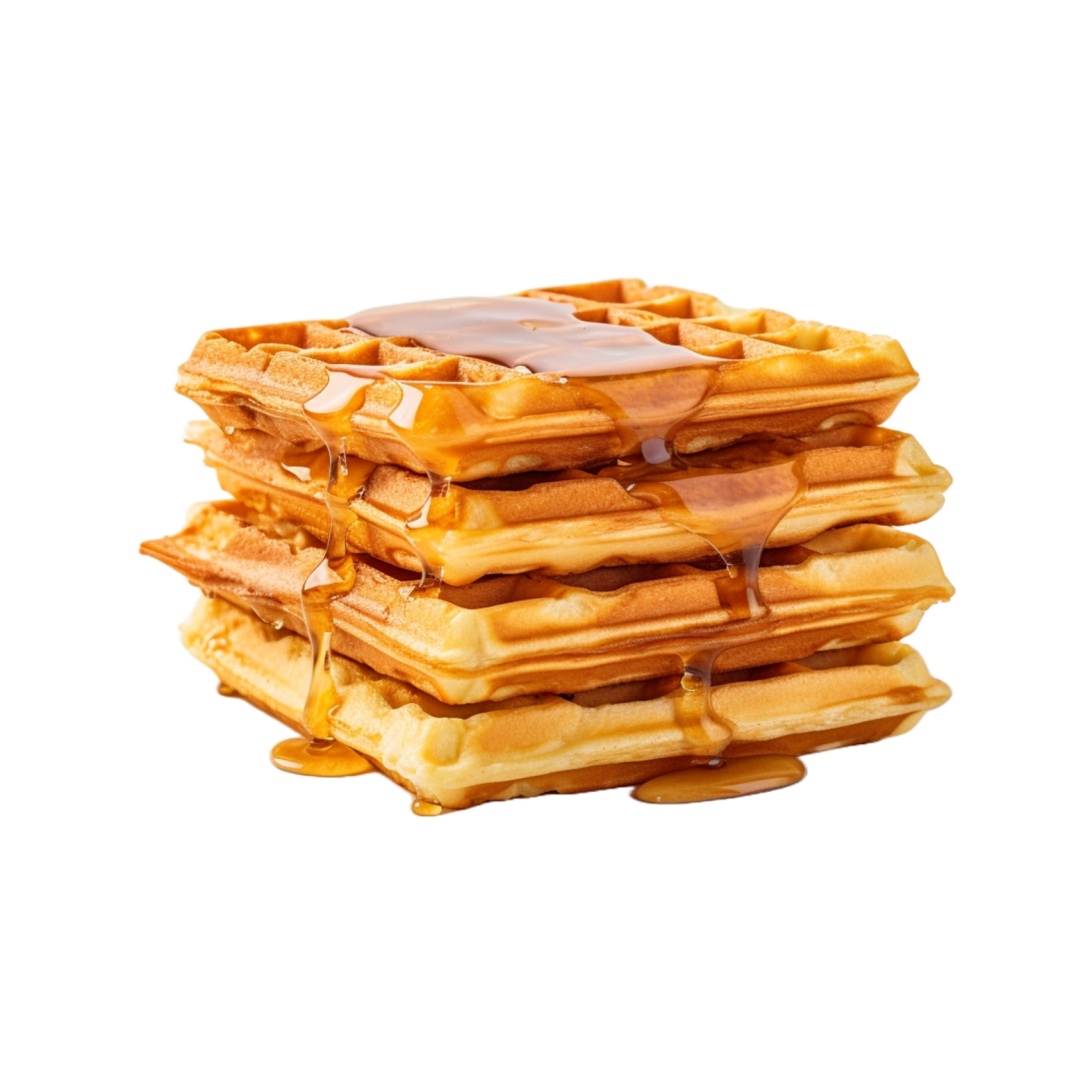 a stack of was with syrup on top