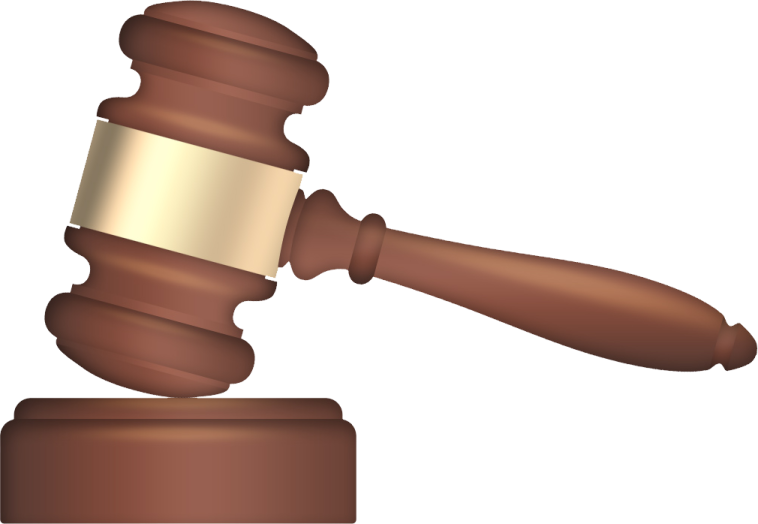 a wooden judge's gaven