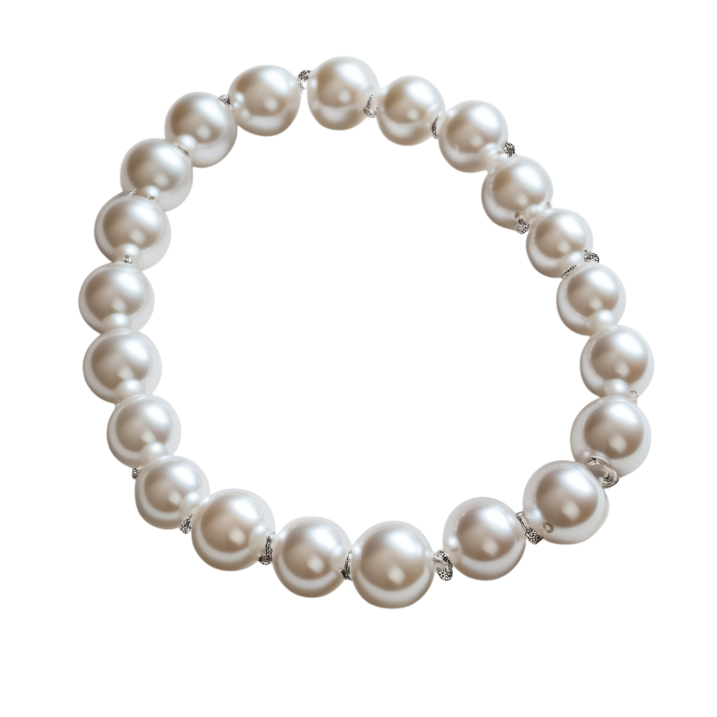 a white pearl and diamond bracelet