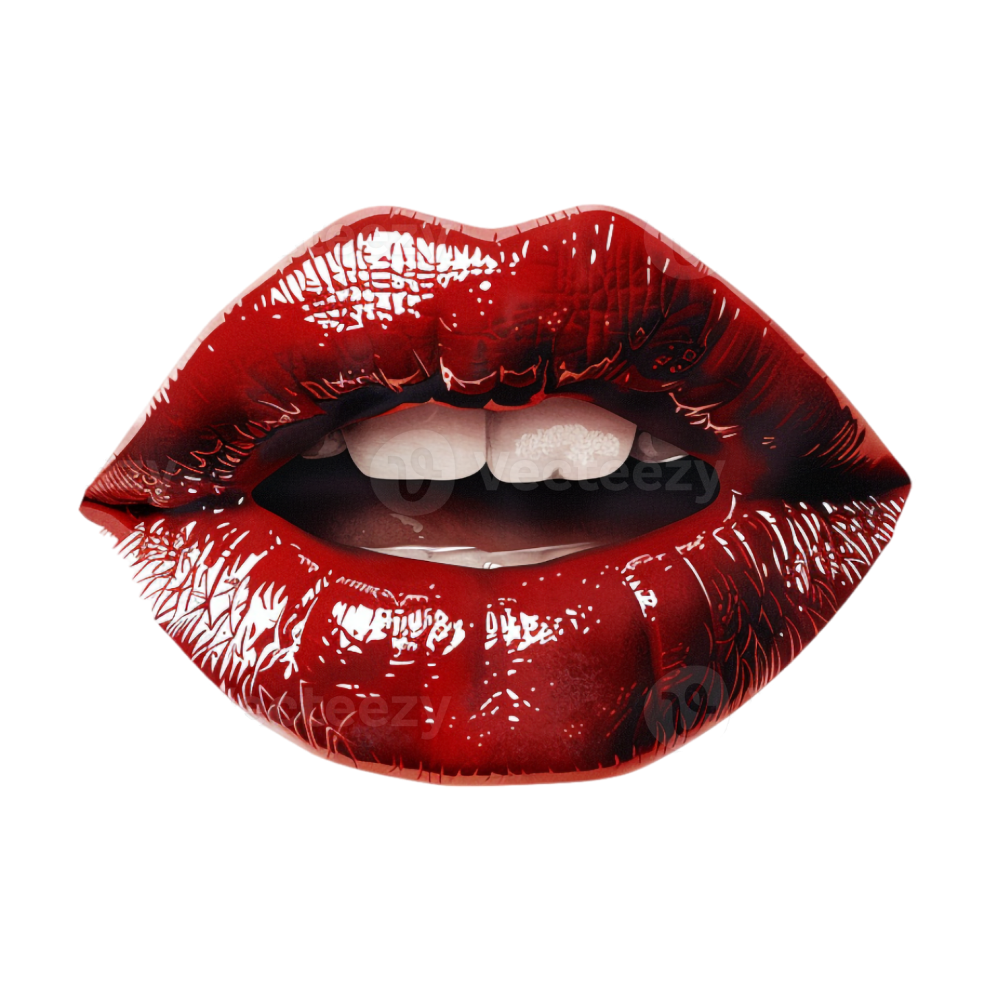 a woman's lips with red lipstick