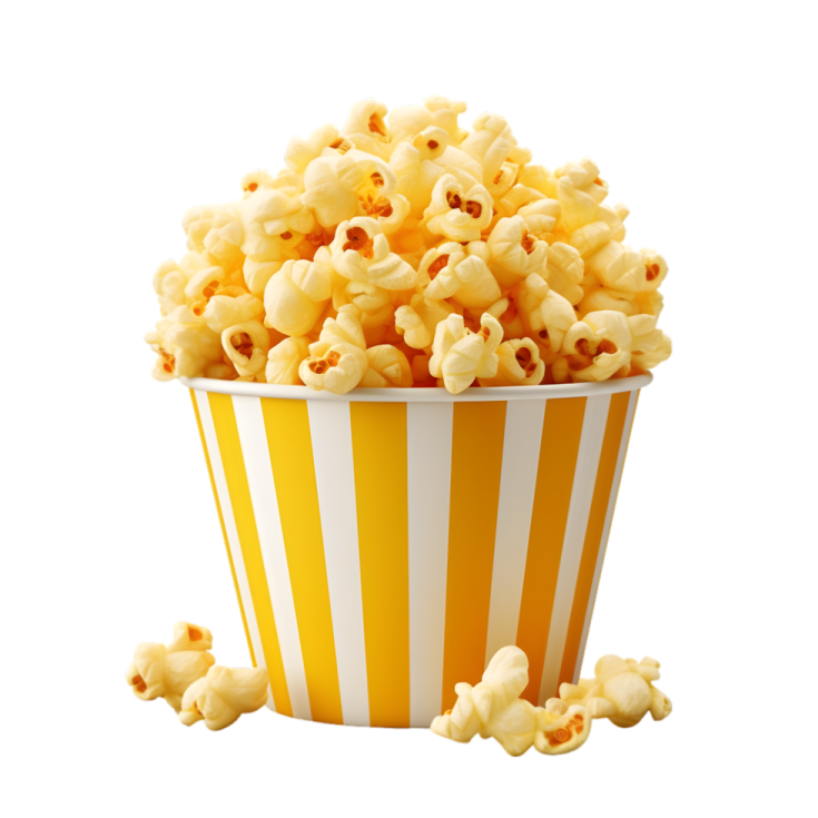 a bucket full of popcorn