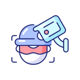 a person with a camera on their head