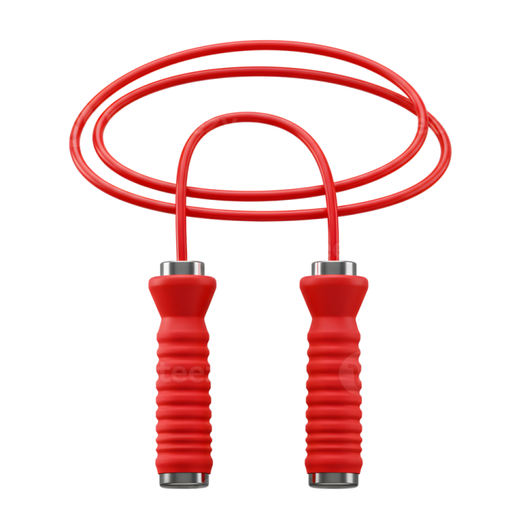 a pair of red earphones on a white background