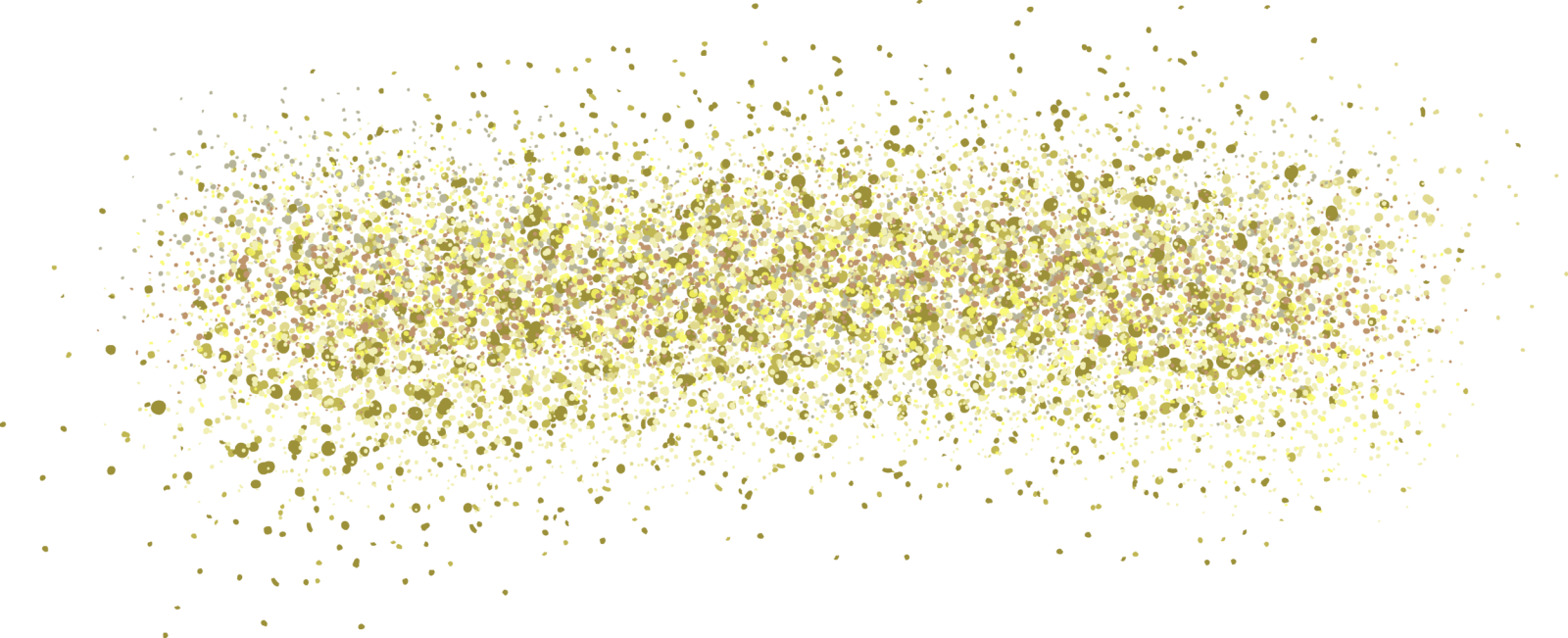 a white background with gold glitters