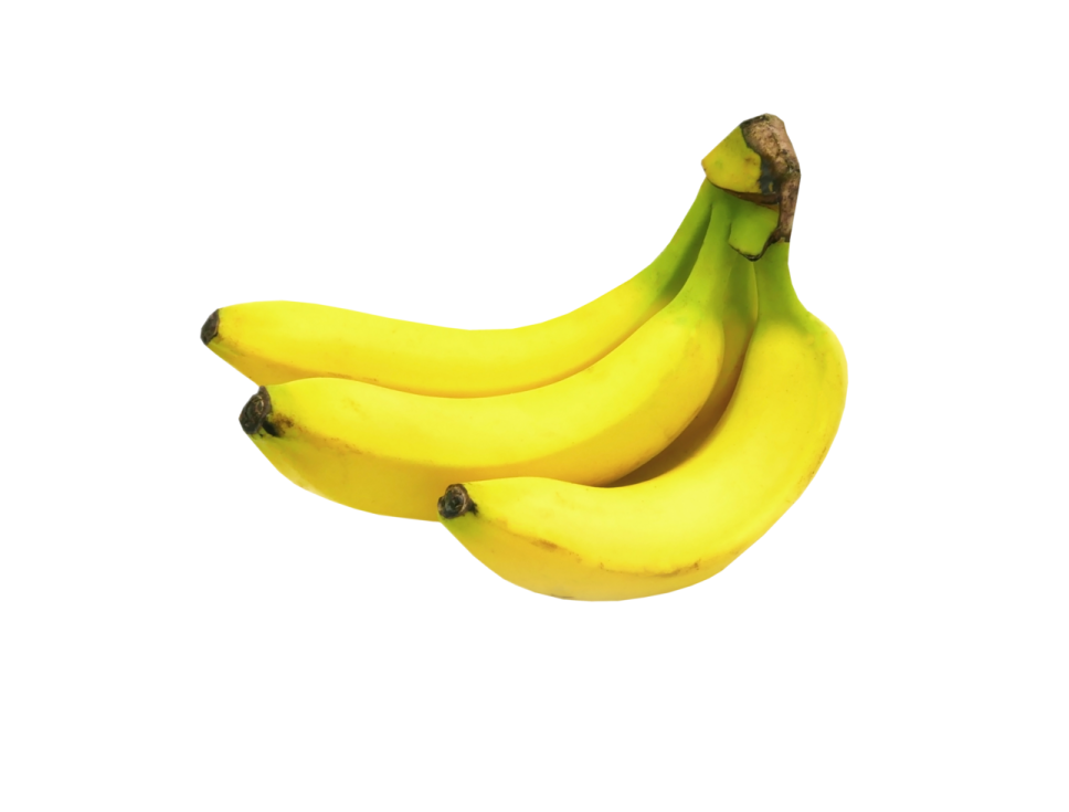 a bunch of bananas on a white background