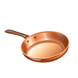 a frying pan on a white background