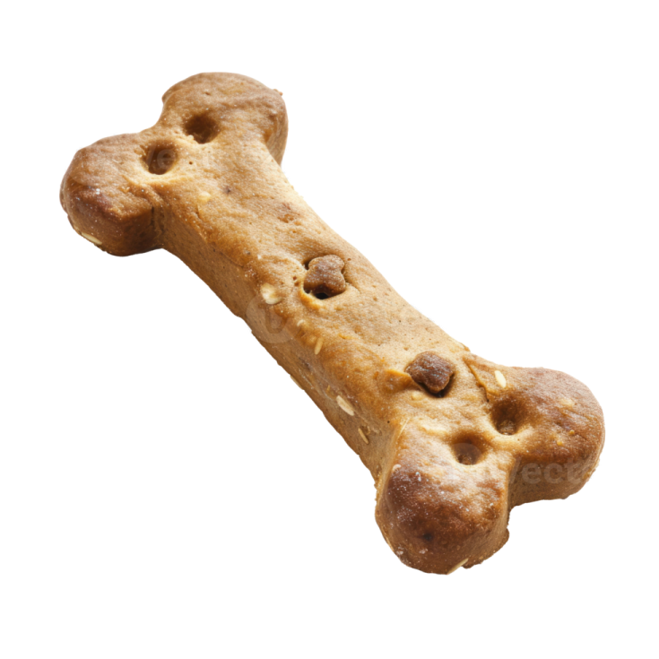 a dog bone on a white background