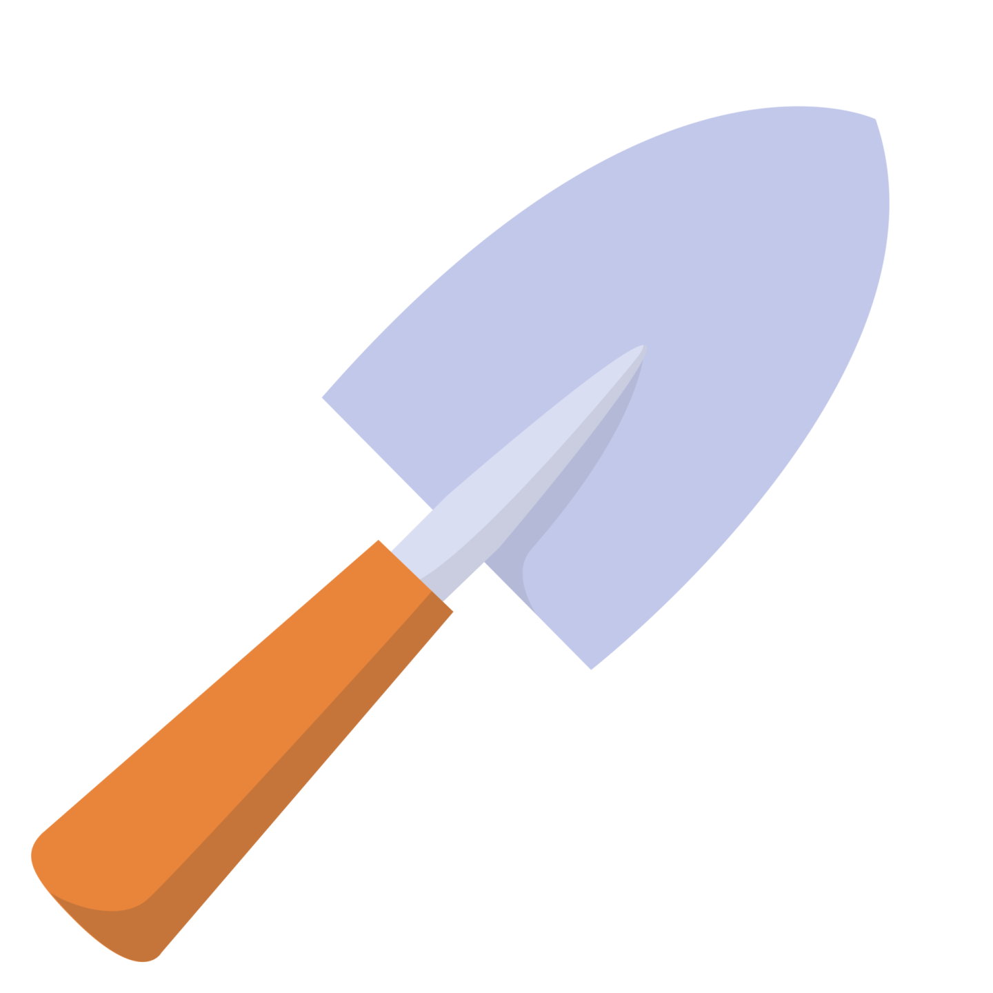 a blue and orange spat on a white background