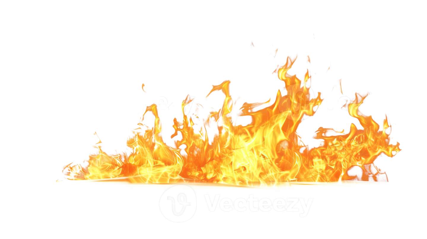 a fire on a white background