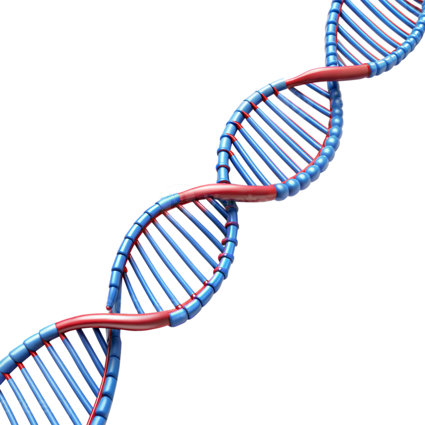 a blue and red dna strip