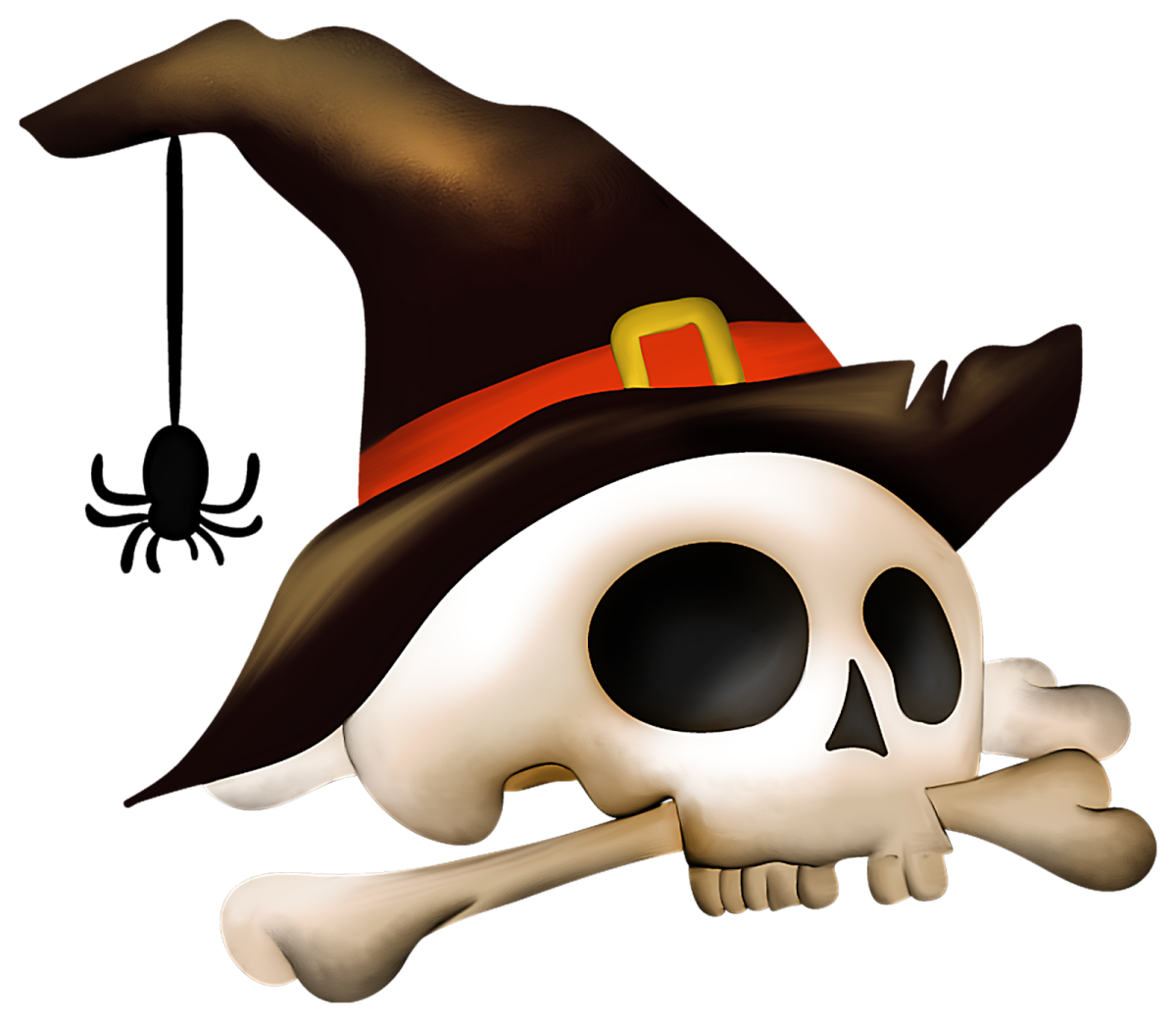 a skull with a hat on top of it