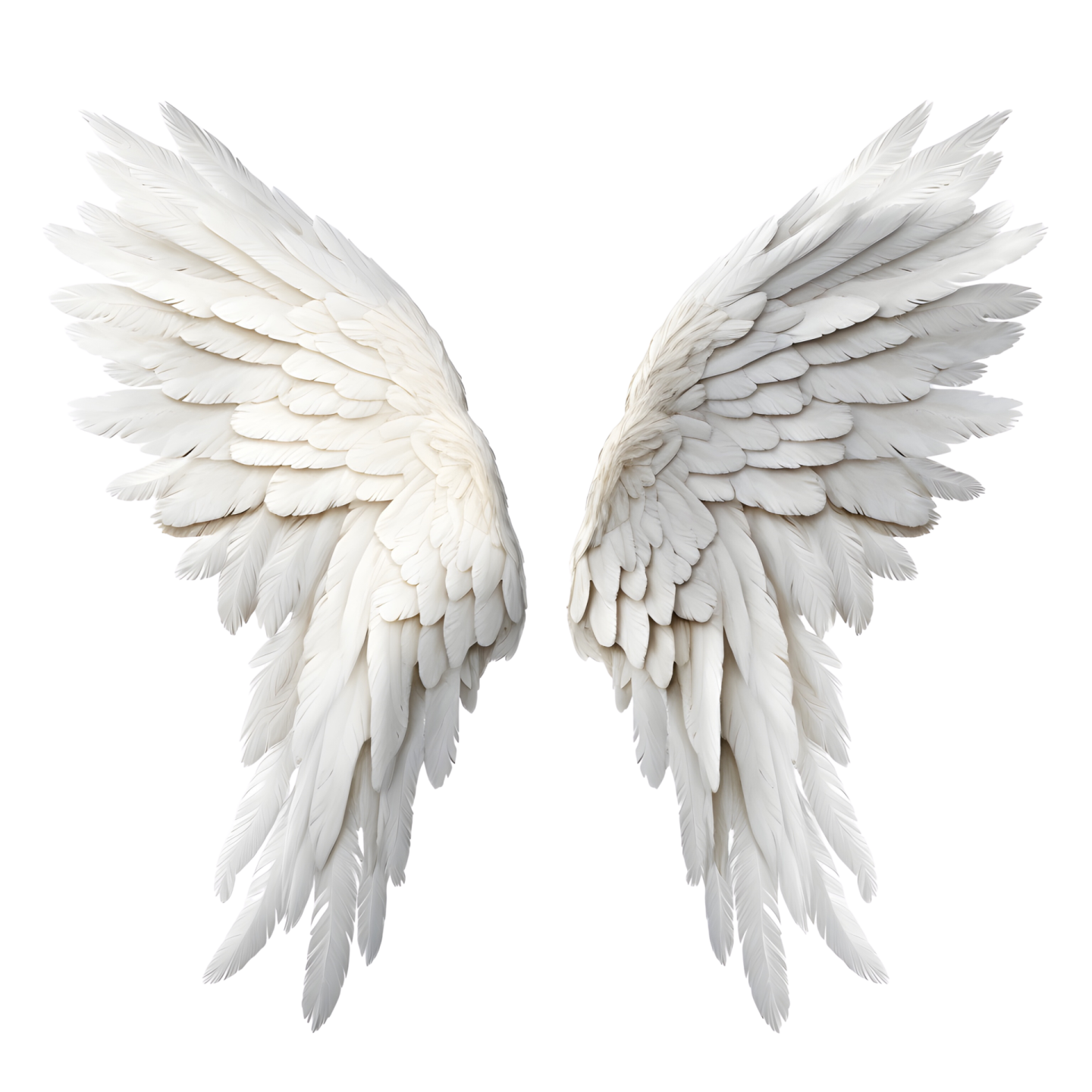 two white wings on a white background