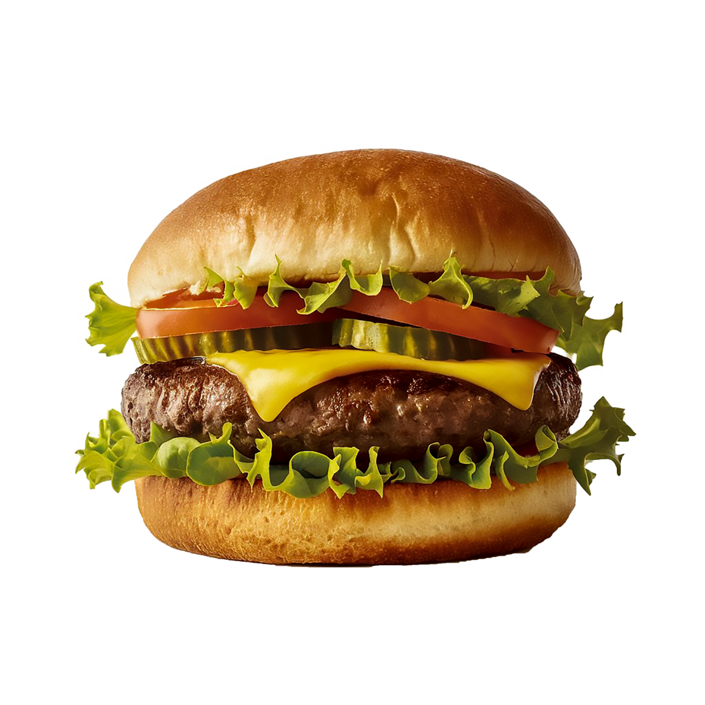 a hamburger on a white background