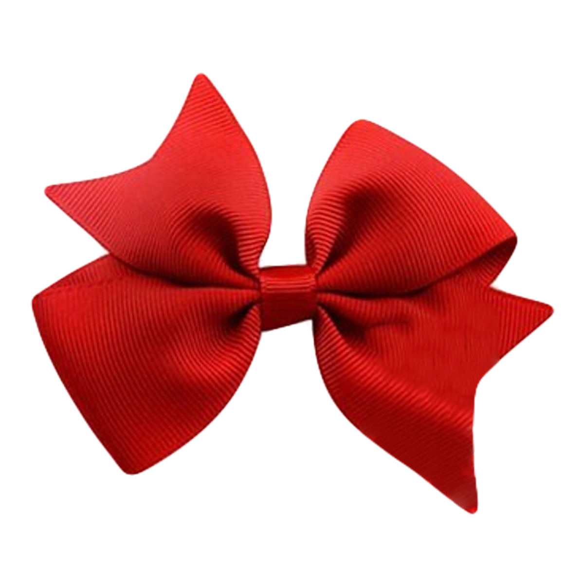 a red bow on a white background