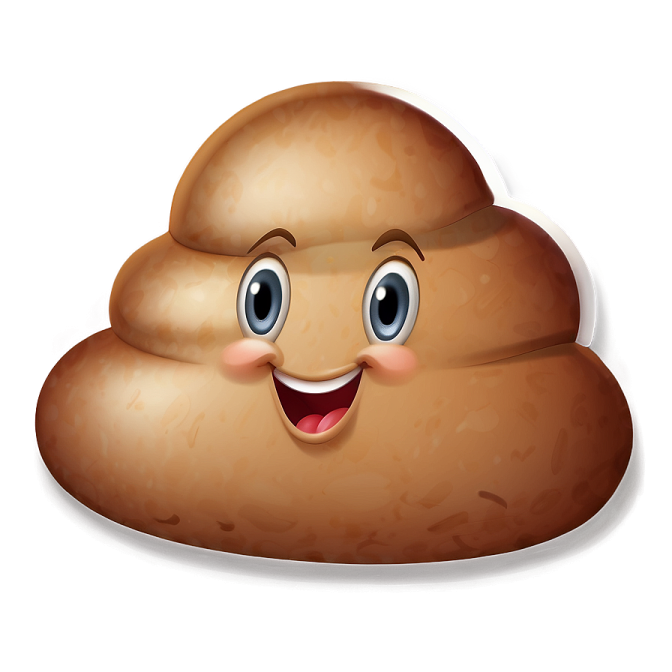 illustration of a smiling potato on a white background