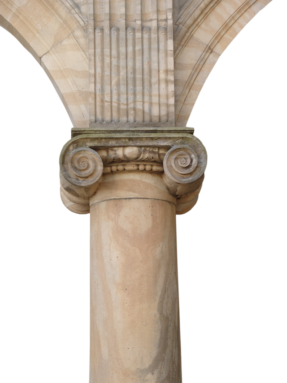 a close up of a column on a white background