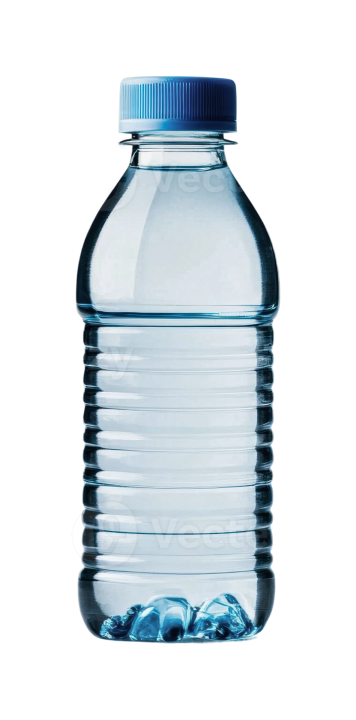a bottle of water on a white background
