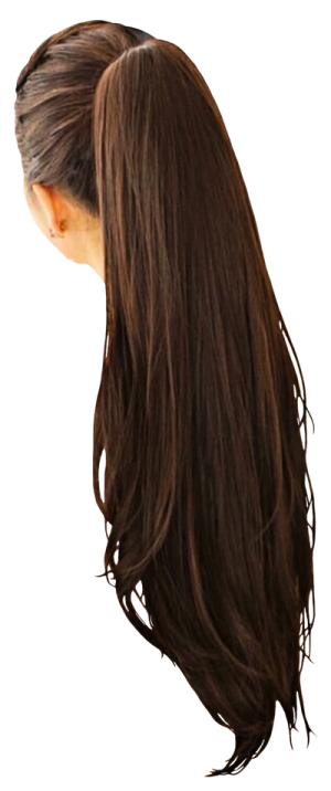 a woman with long brown hair