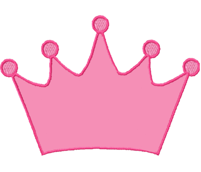 a pink crown on a white background