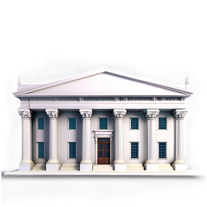 a white building with columns and pillars