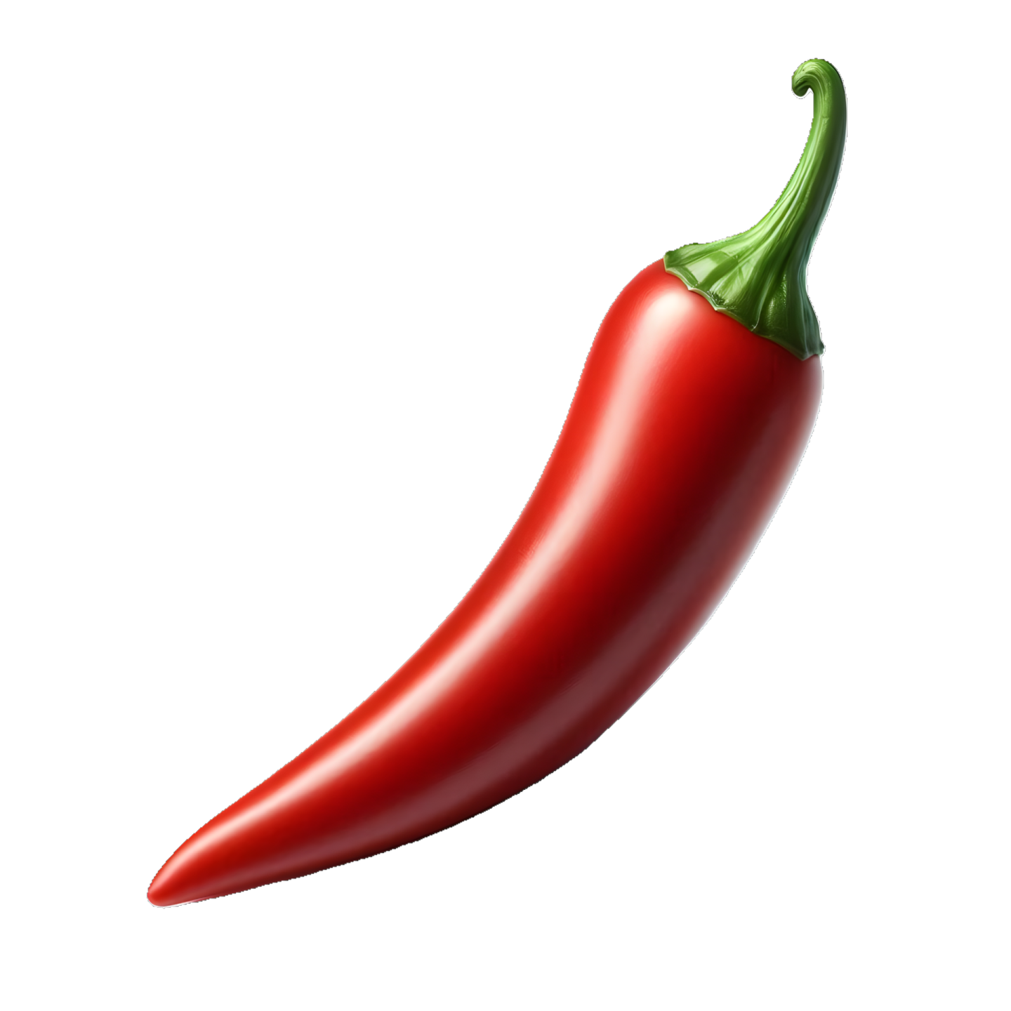 a red chili pepper on a white background