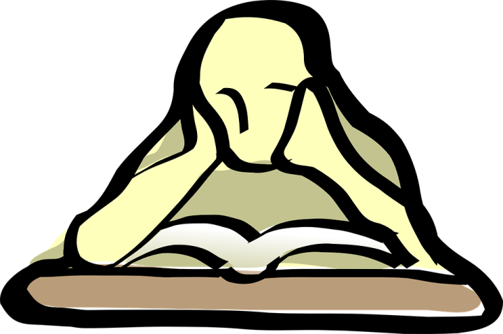 a woman reading a book