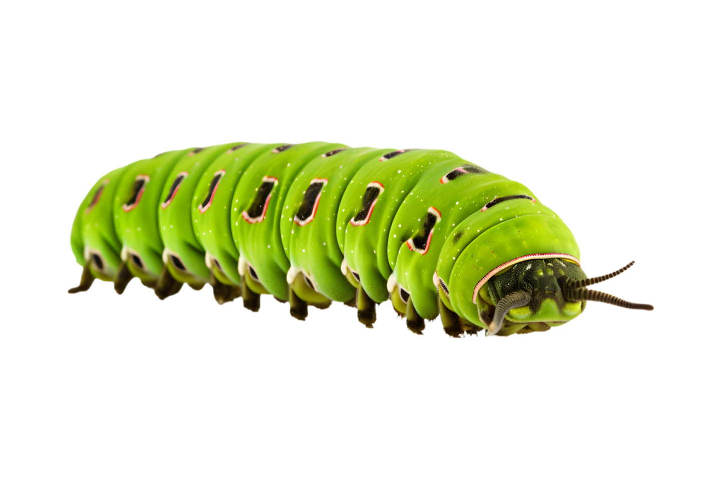 a green cater cater on a white background