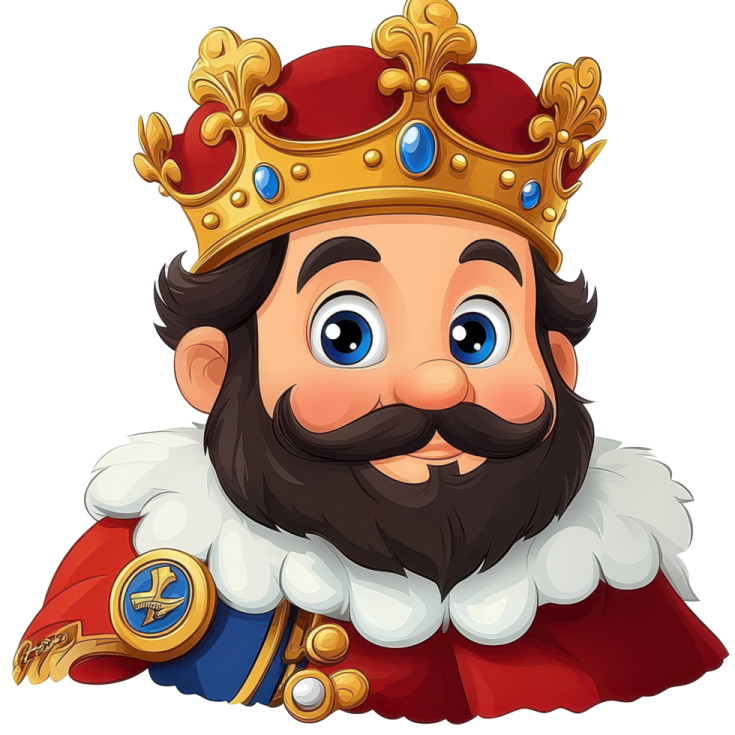 illustration of a king on a white background vector