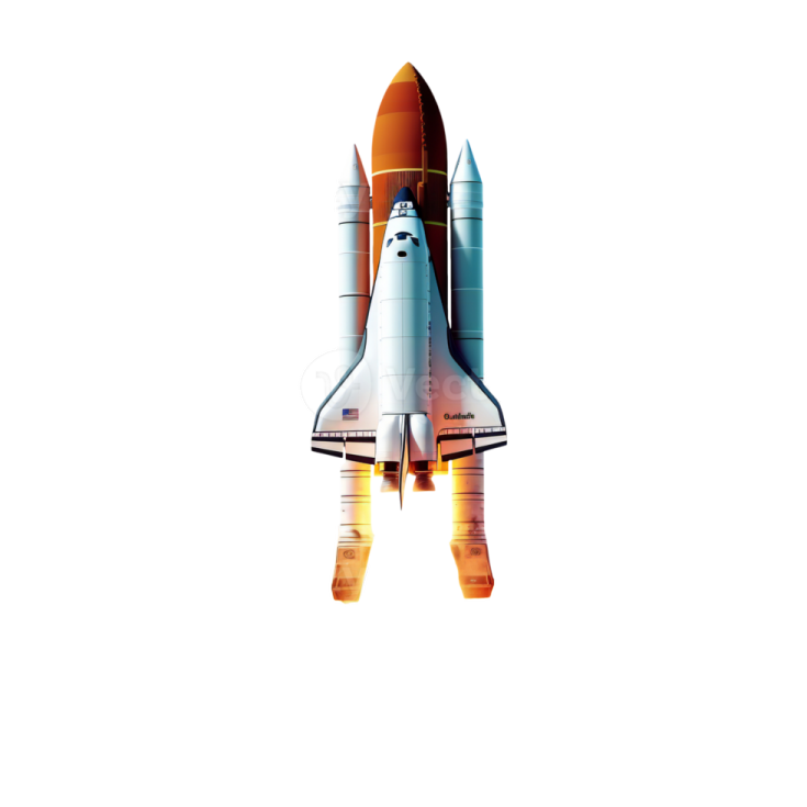 an image of a rocket taking off into the sky
