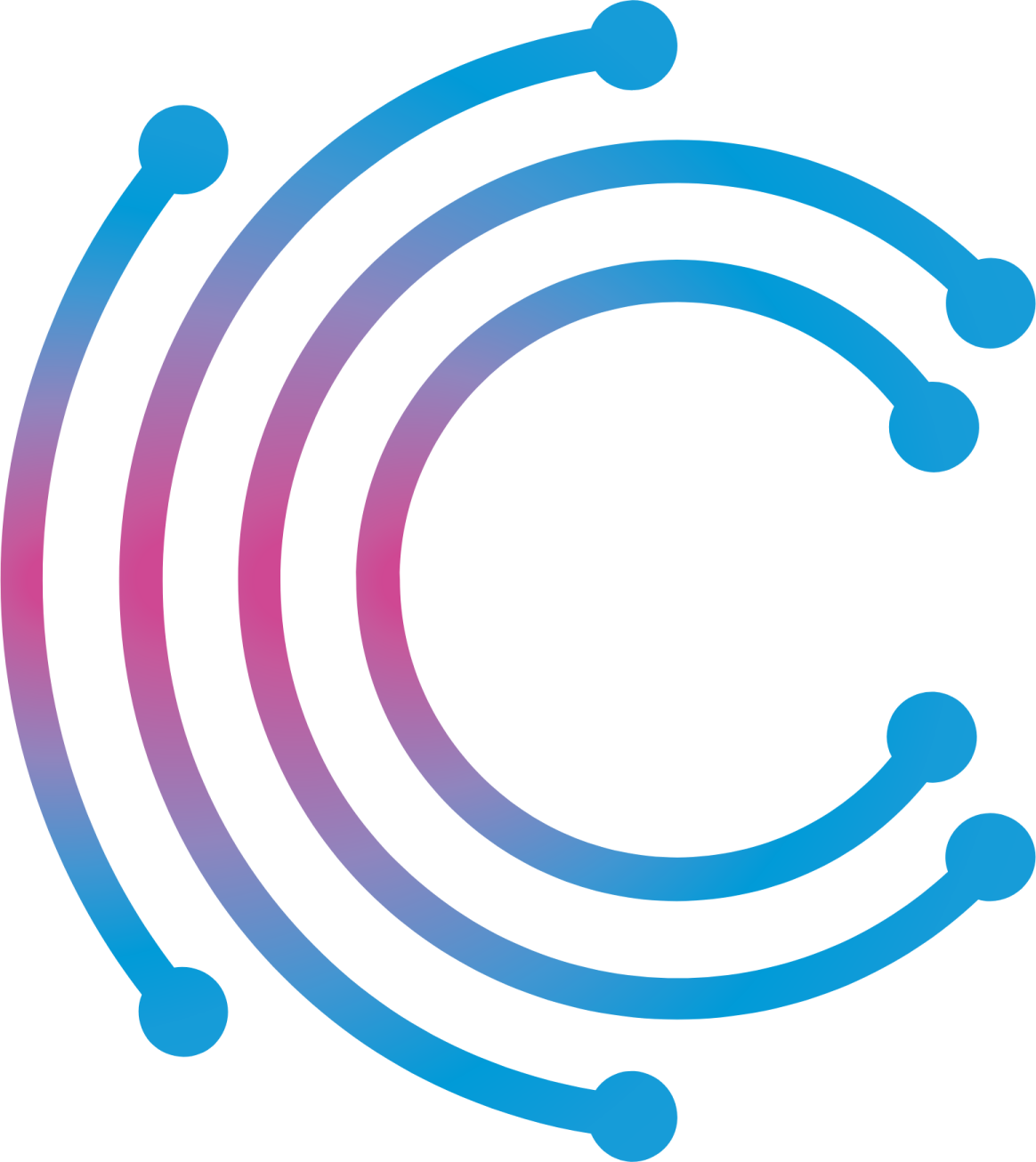 a blue circle with circles around it