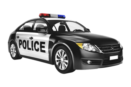 a police car on a white background