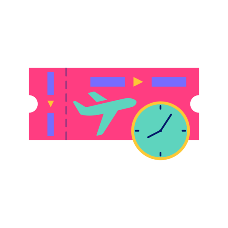 an image of a clock on a pink background