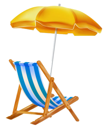 a beach chair with an umbrella