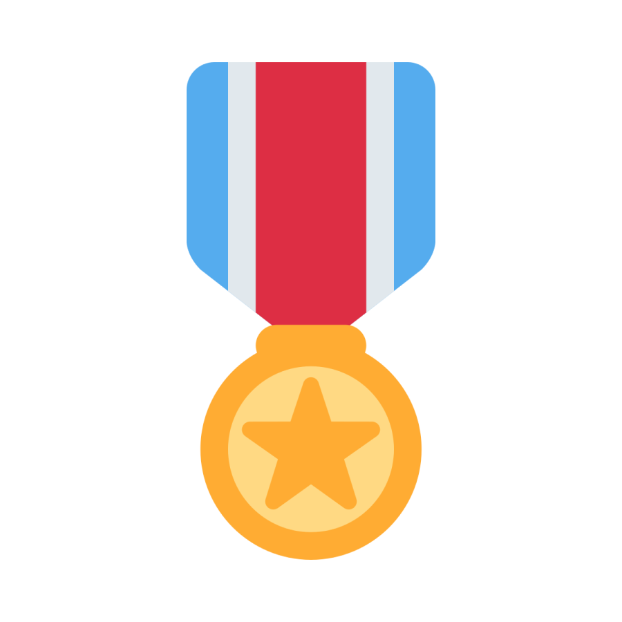 a medal with a star on it