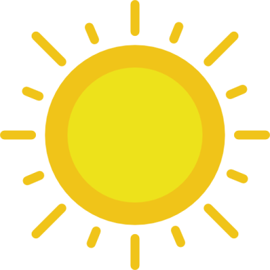 a yellow sun on a white background
