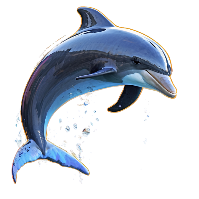a dolphin jumping out of the water