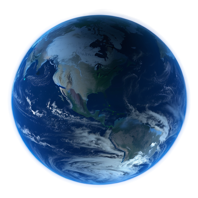 a view of the earth from space