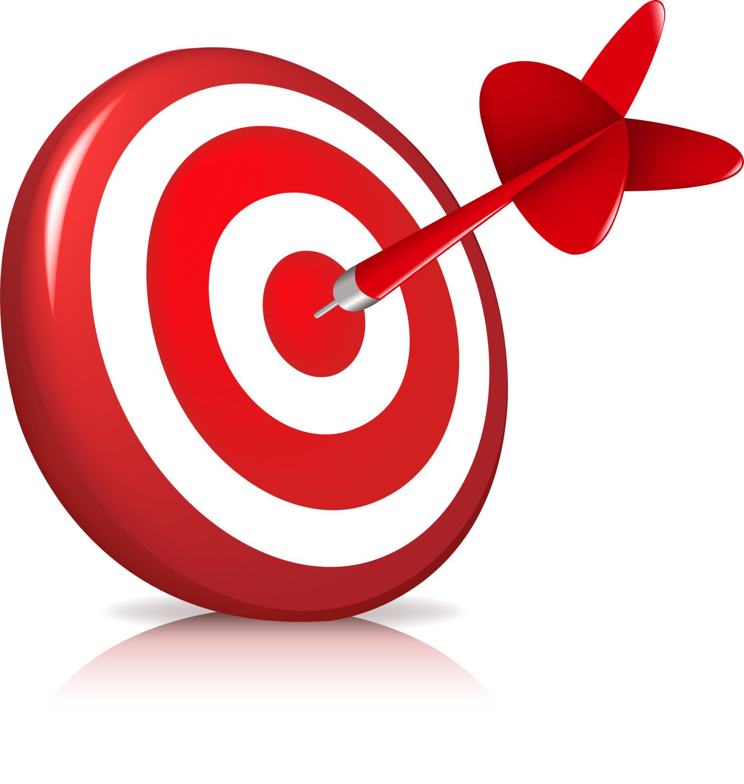 a red target with an arrow in the center