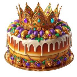 a cake with a crown on top of it