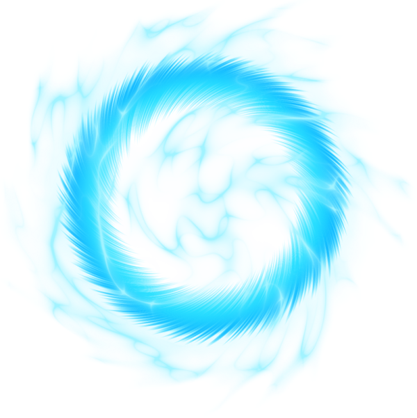 a blue and white swirl on a white background